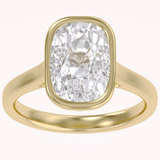 3 CT Cushion Lab Grown Diamond Solitaire Engagement Ring
