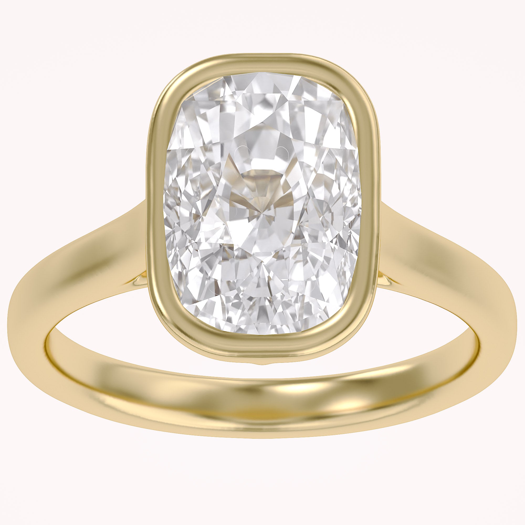 3 CT Cushion Lab Grown Diamond Solitaire Engagement Ring