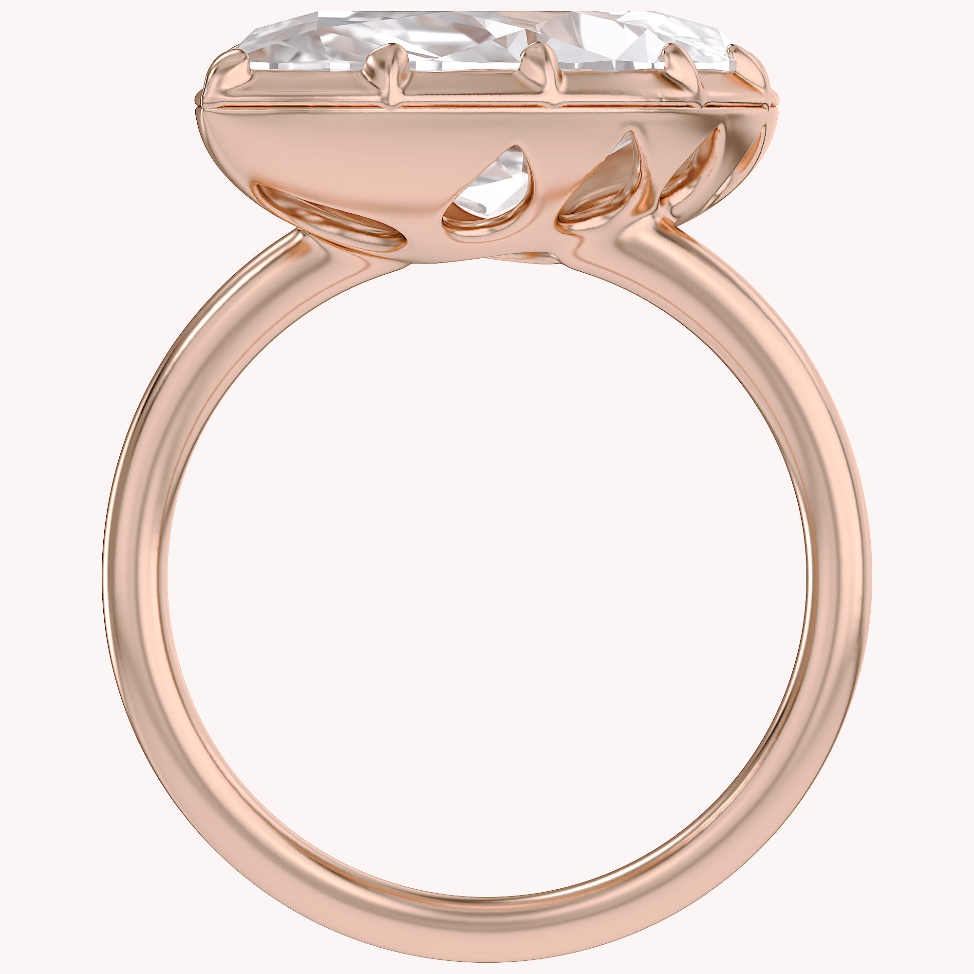6CT Marquise Shape Lab Grown Diamond Solitaire Georgian Style Engagement Ring