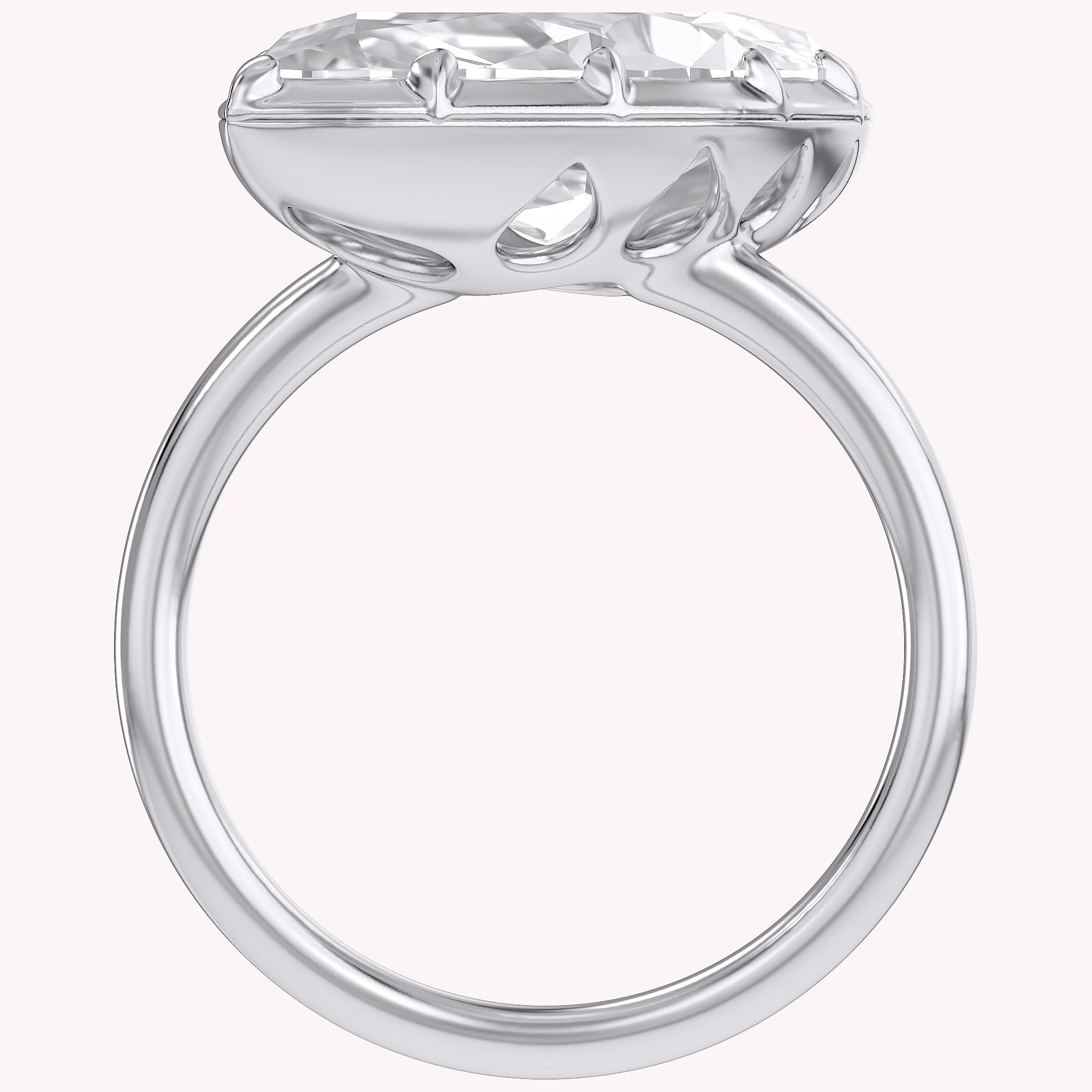 6CT Marquise Shape Lab Grown Diamond Solitaire Georgian Style Engagement Ring