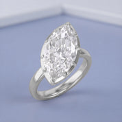 6CT Marquise Shape Lab Grown Diamond Solitaire Georgian Style Engagement Ring
