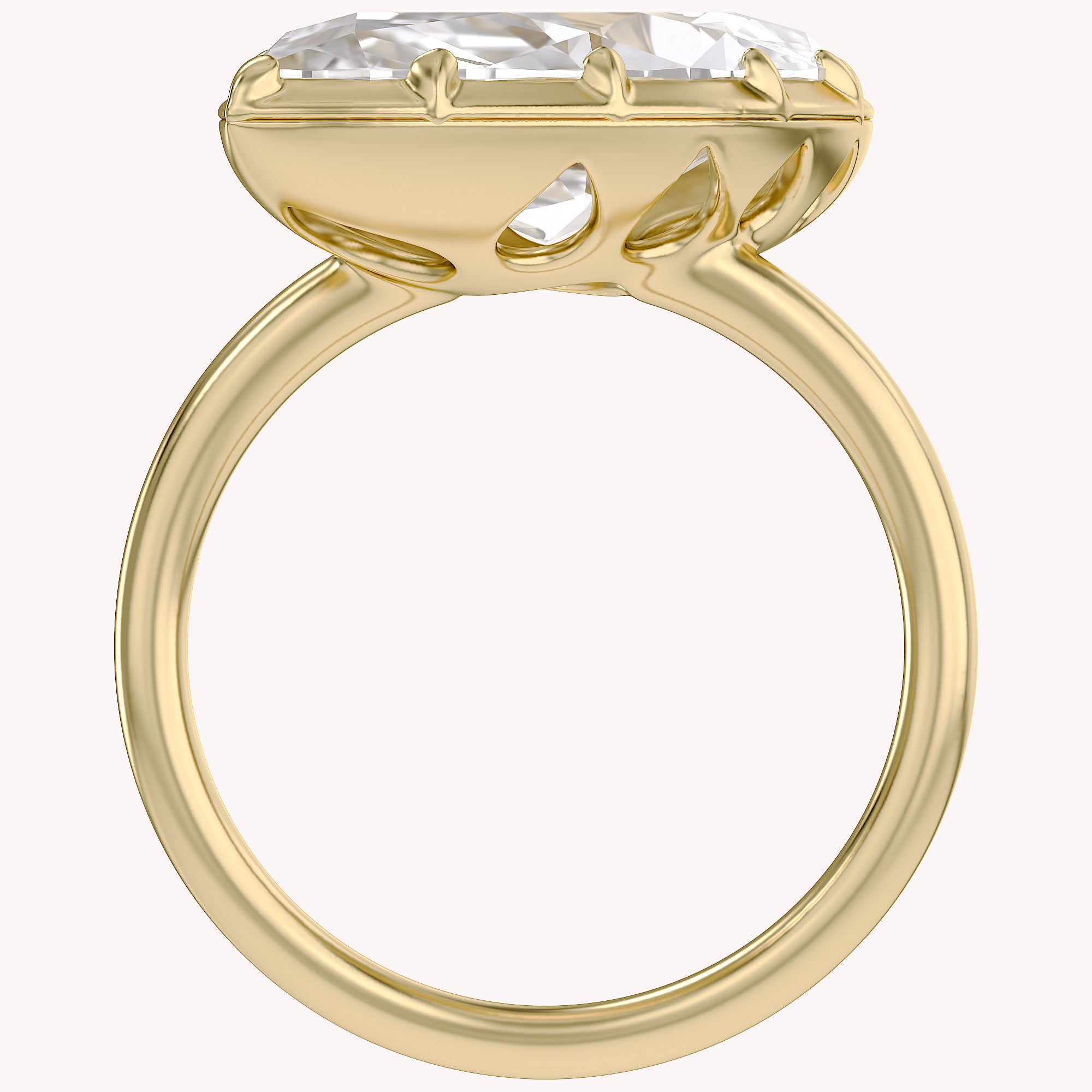 6CT Marquise Shape Lab Grown Diamond Solitaire Georgian Style Engagement Ring
