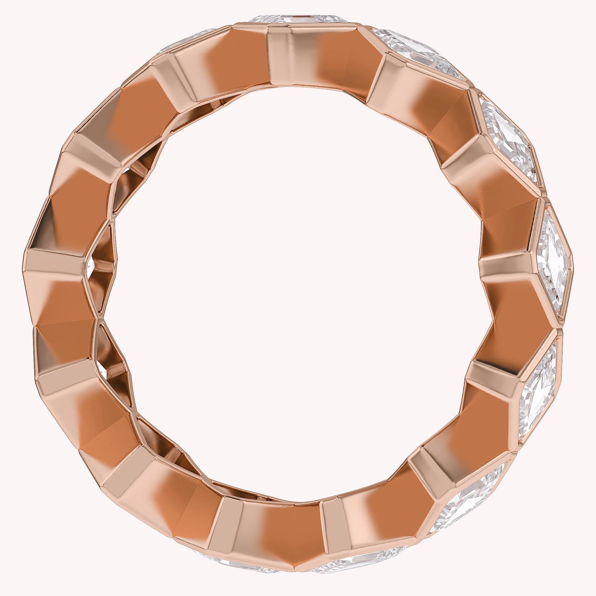 Asscher-Cut Full-Eternity Ring | Lab-Grown Diamond