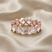 Asscher-Cut Full-Eternity Ring | Lab-Grown Diamond
