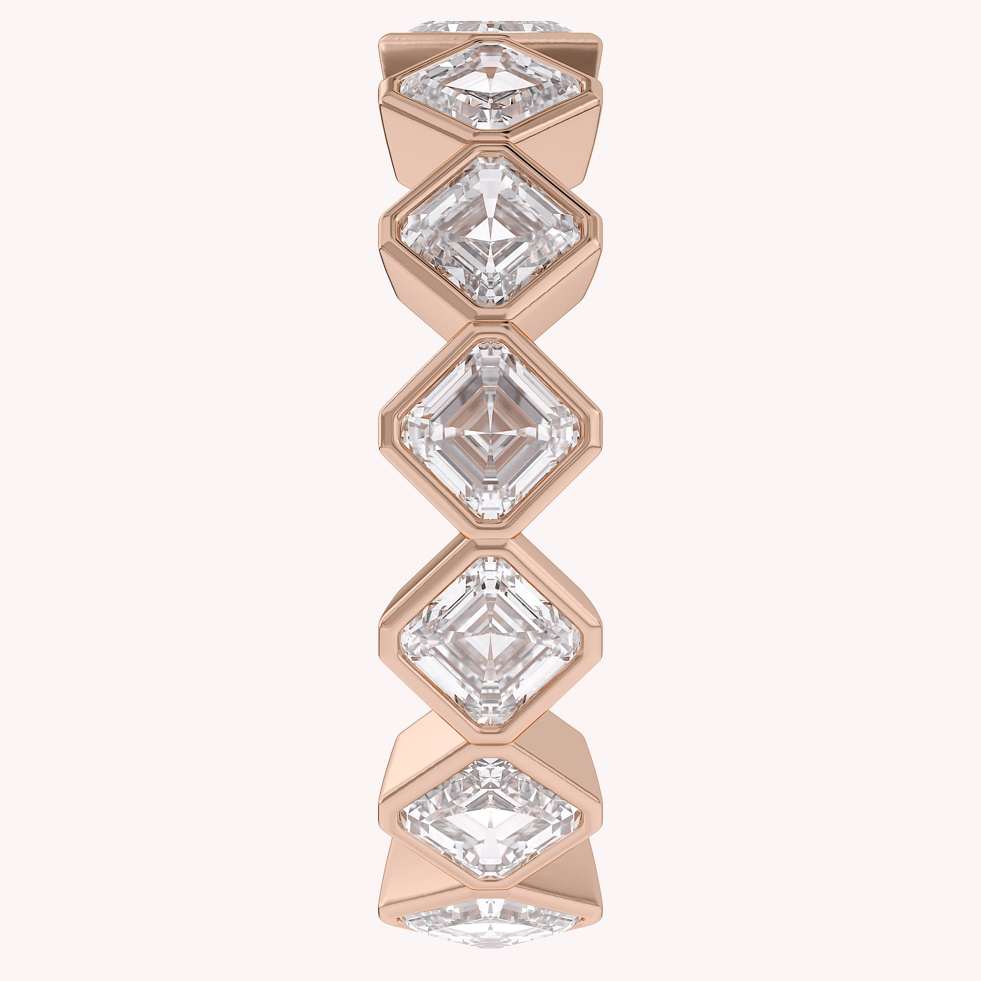 Asscher-Cut Full-Eternity Ring | Lab-Grown Diamond