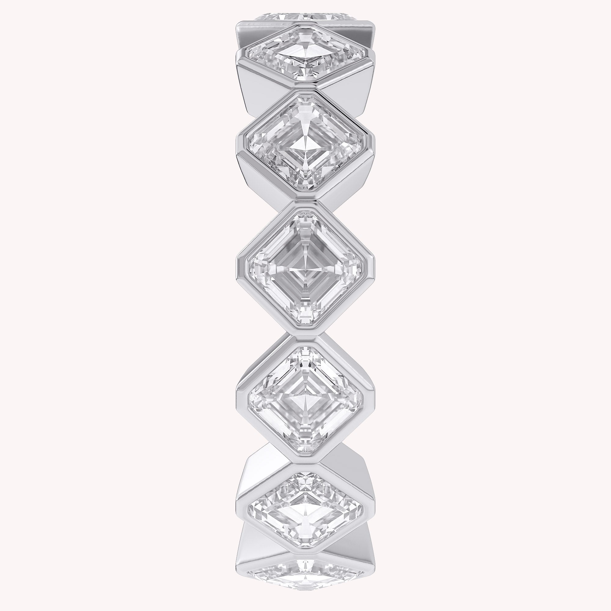 Asscher-Cut Full-Eternity Ring | Lab-Grown Diamond