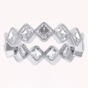 Asscher-Cut Full-Eternity Ring | Lab-Grown Diamond