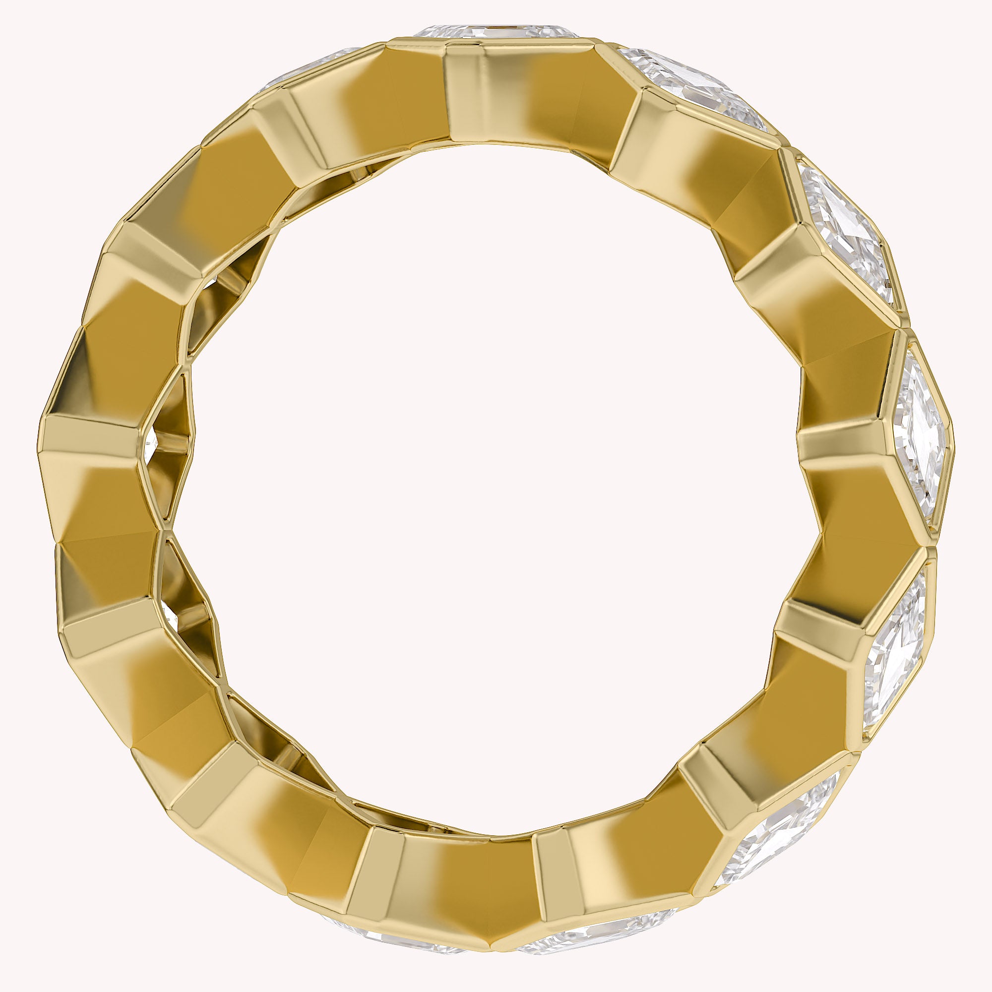 Asscher-Cut Full-Eternity Ring | Lab-Grown Diamond