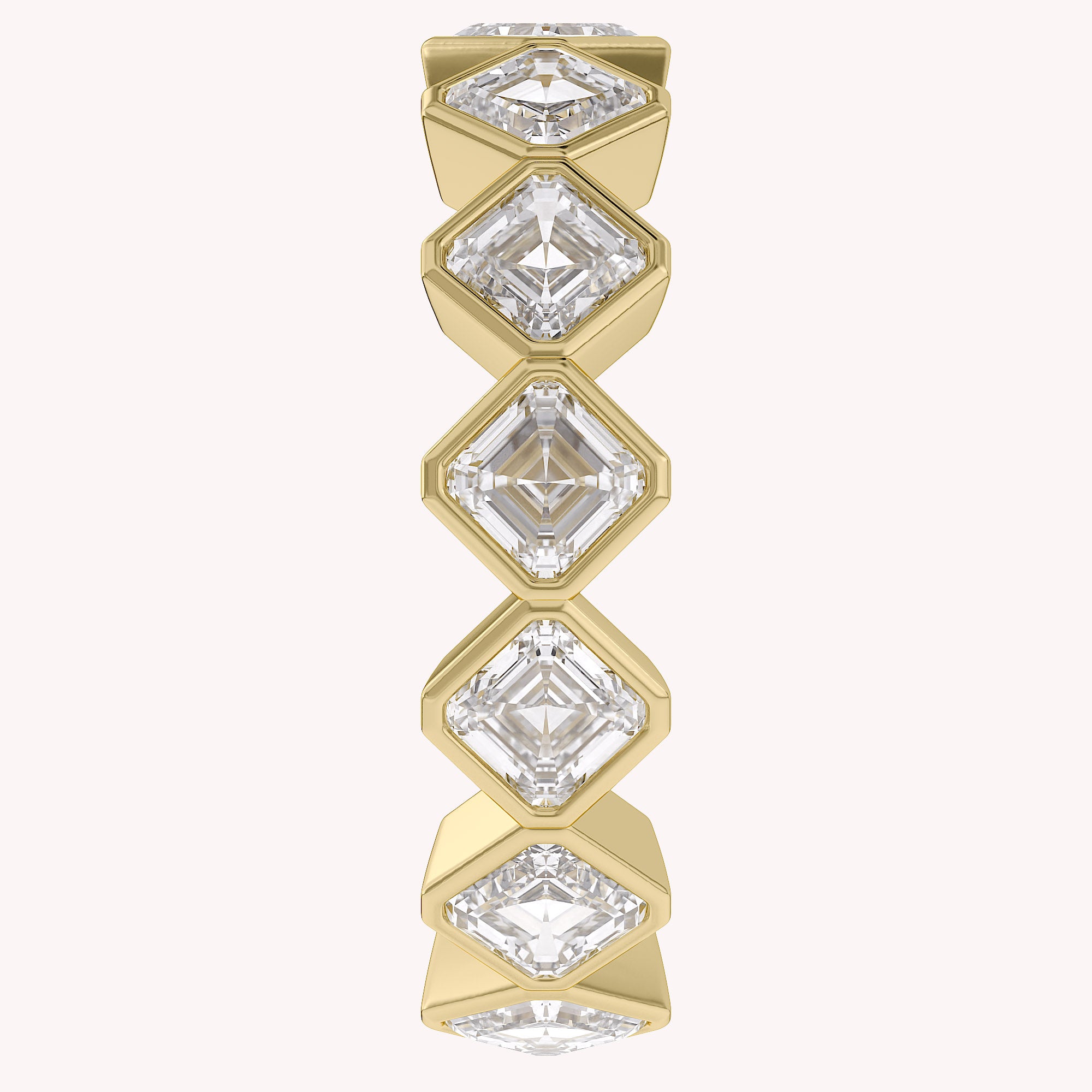 Asscher-Cut Full-Eternity Ring | Lab-Grown Diamond