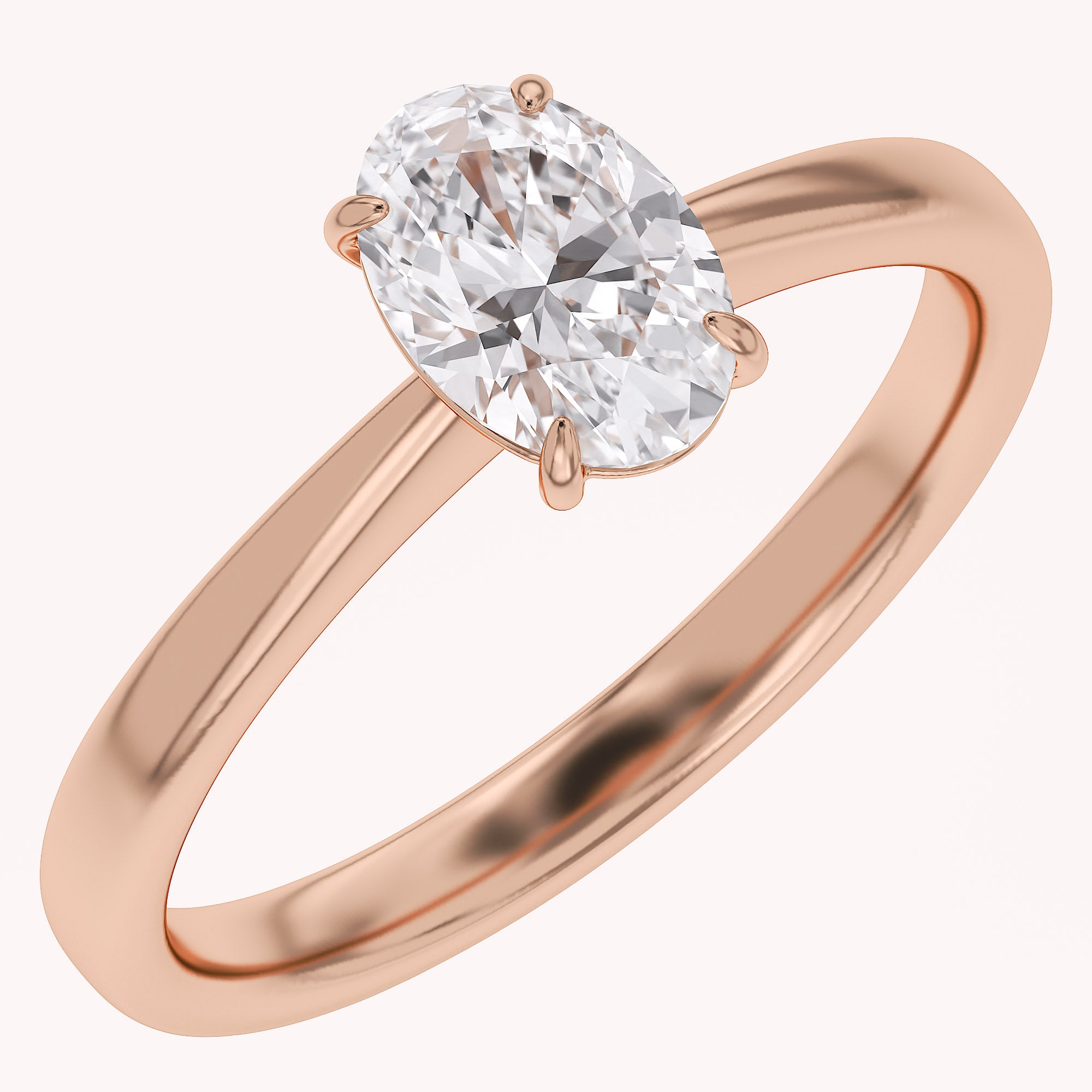 Oval-Cut Solitaire Engagement Ring | Lab-Grown Diamond