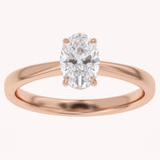 Oval-Cut Solitaire Engagement Ring | Lab-Grown Diamond