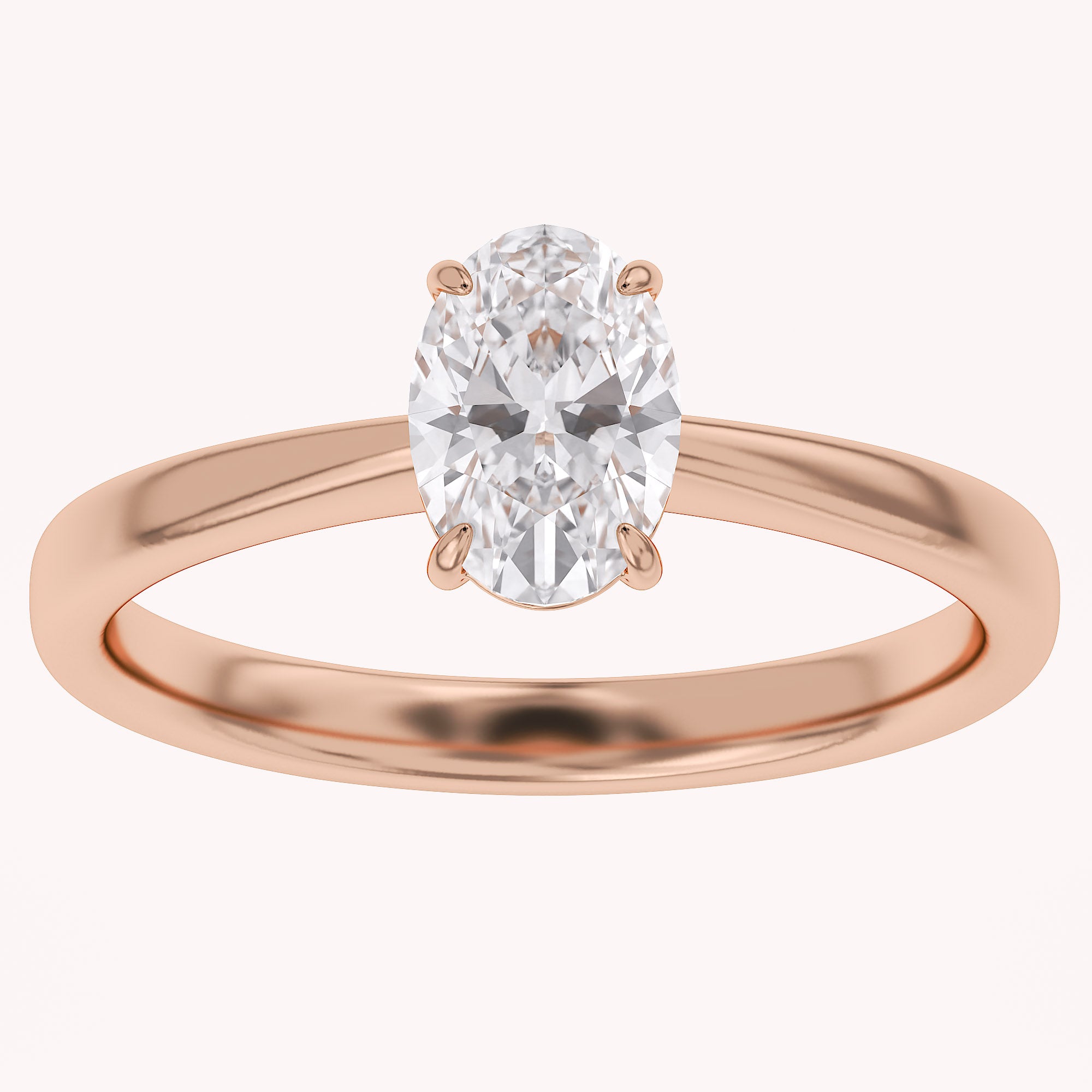 Oval-Cut Solitaire Engagement Ring | Lab-Grown Diamond