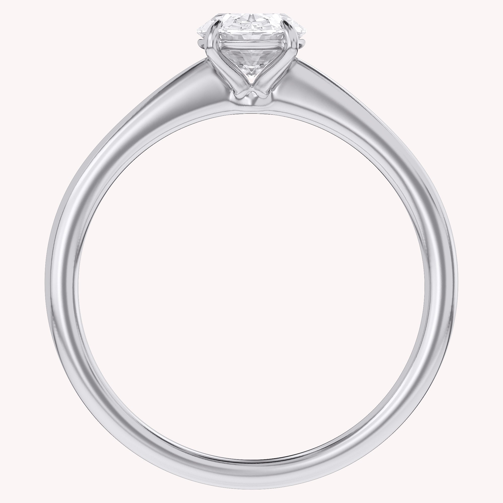 Oval-Cut Solitaire Engagement Ring | Lab-Grown Diamond