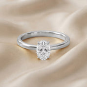 Oval-Cut Solitaire Engagement Ring | Lab-Grown Diamond