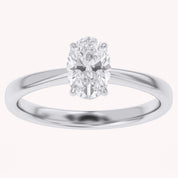 Oval-Cut Solitaire Engagement Ring | Lab-Grown Diamond