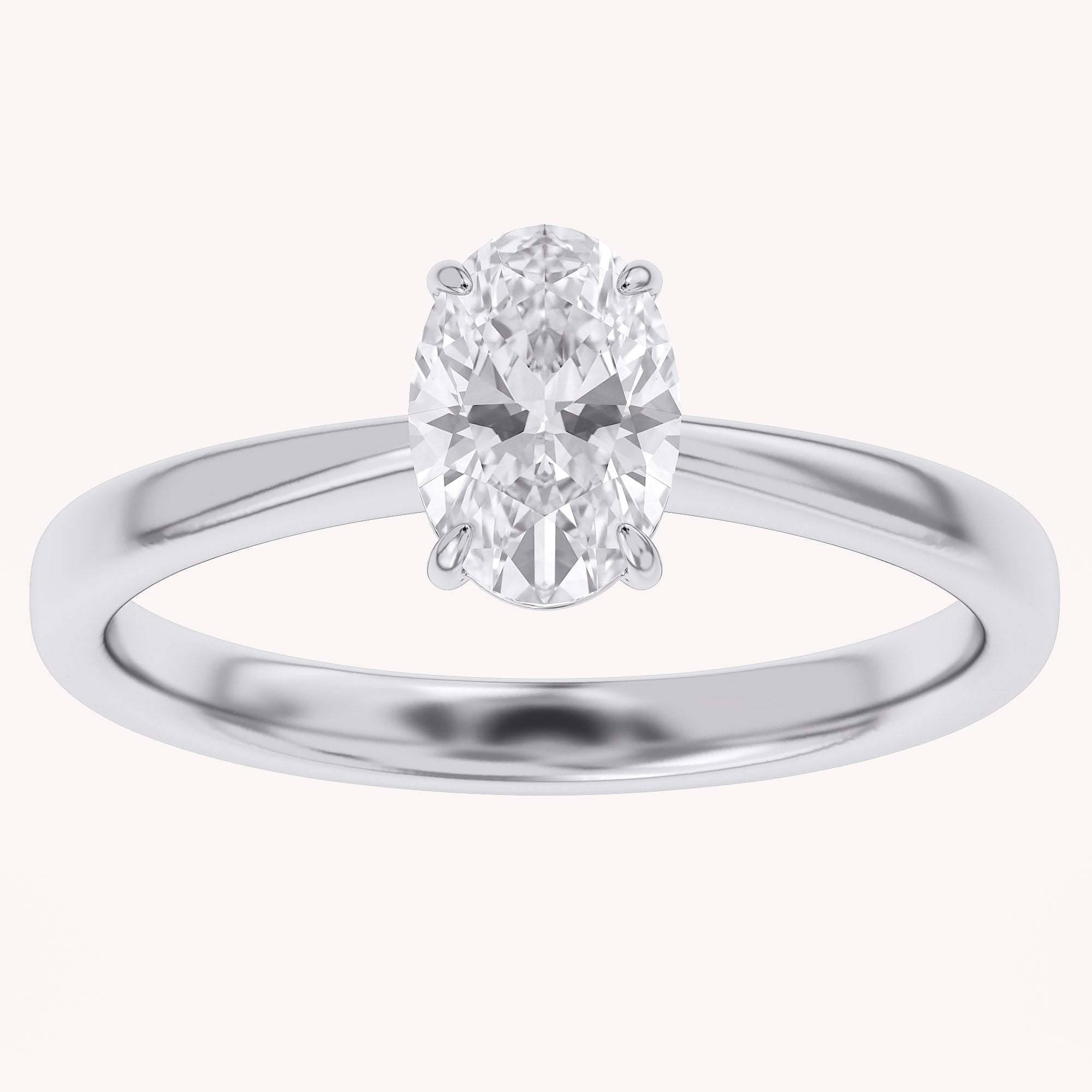 Oval-Cut Solitaire Engagement Ring | Lab-Grown Diamond