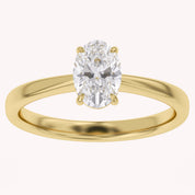 Oval-Cut Solitaire Engagement Ring | Lab-Grown Diamond