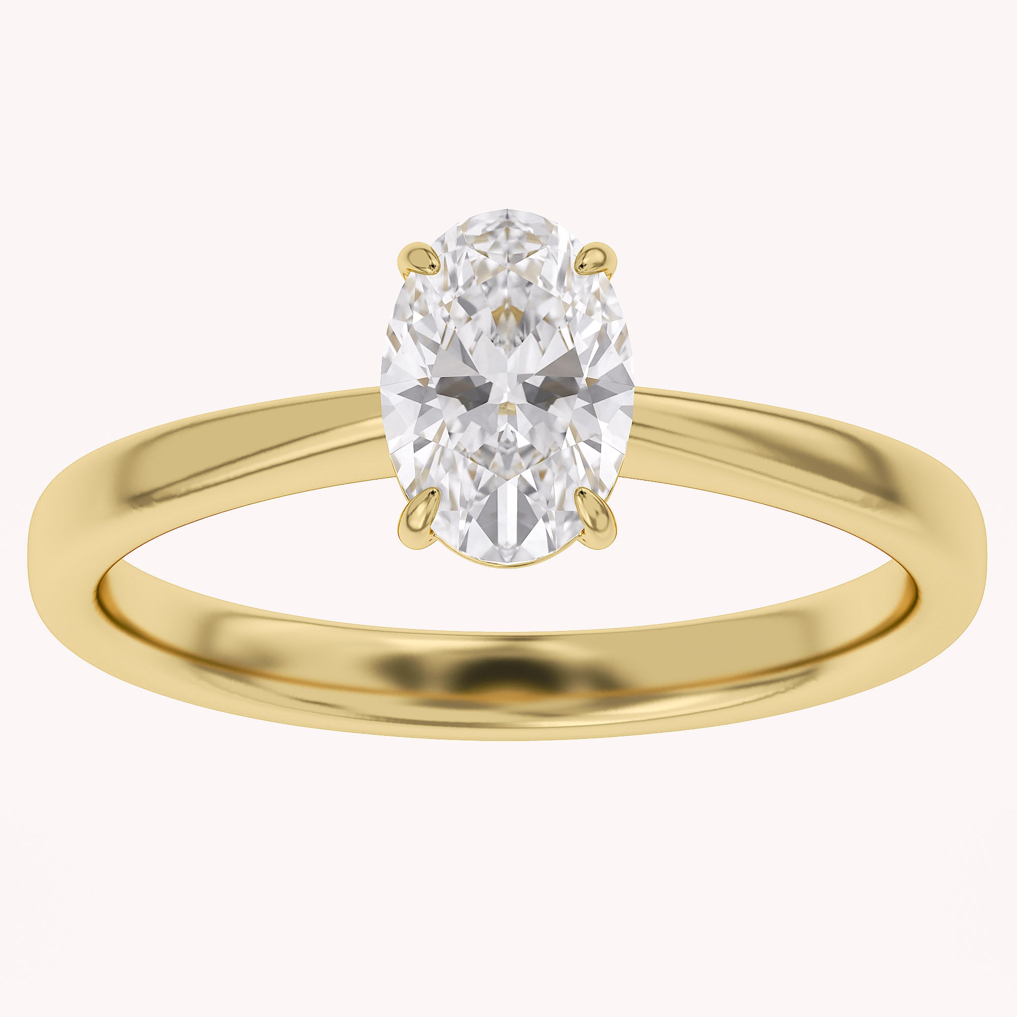 Oval-Cut Solitaire Engagement Ring | Lab-Grown Diamond