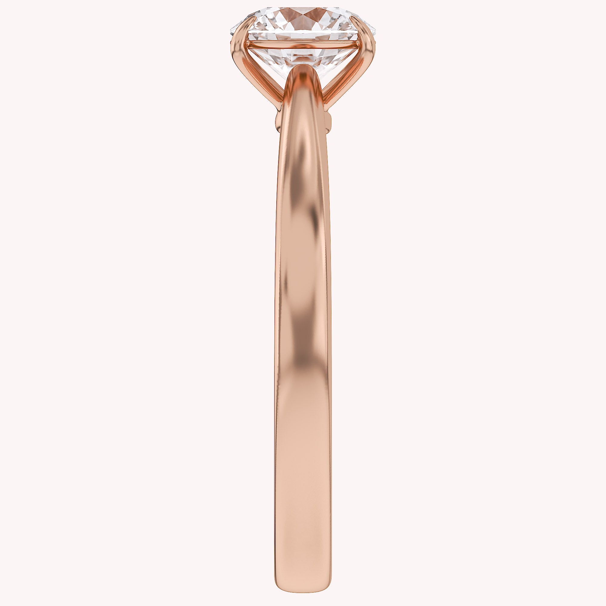 Solitaire Engagement Ring Round Cut Lab Grown Diamond
