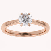 Solitaire Engagement Ring Round Cut Lab Grown Diamond