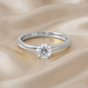 Solitaire Engagement Ring Round Cut Lab Grown Diamond