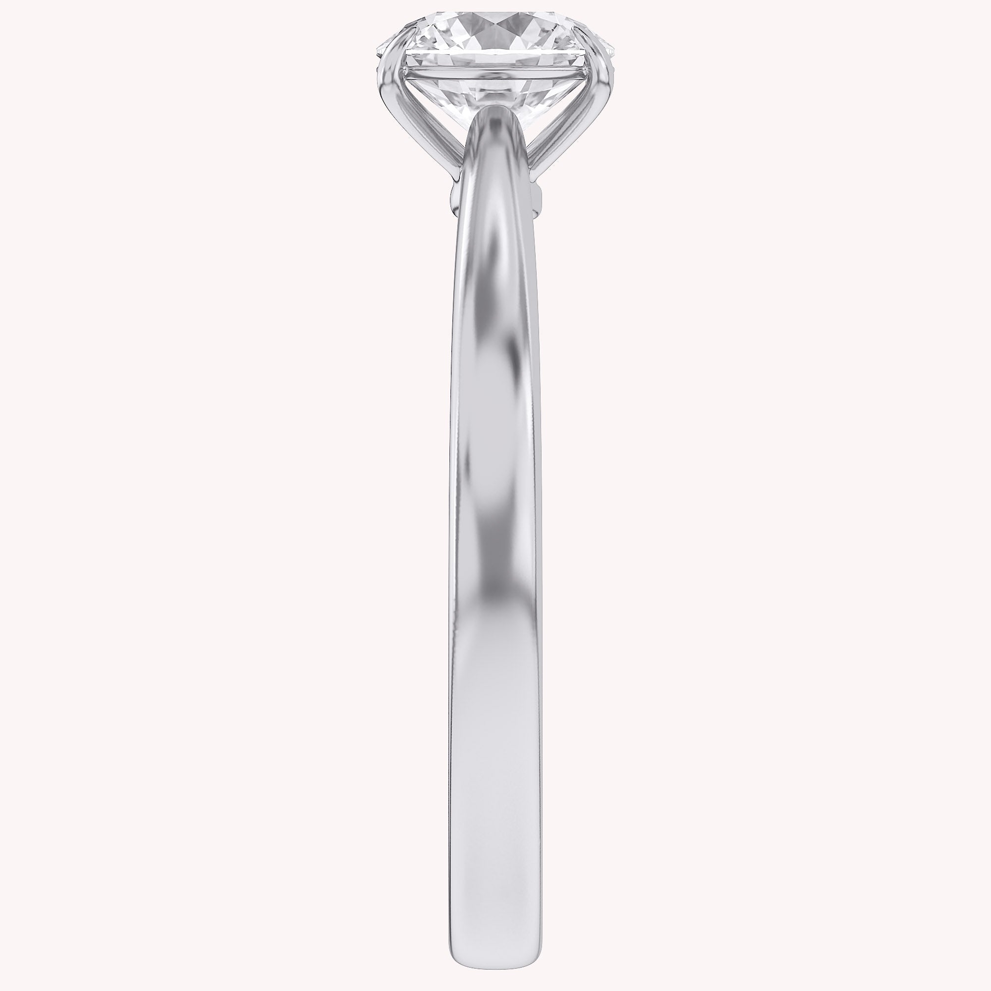 Solitaire Engagement Ring Round Cut Lab Grown Diamond