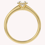 Solitaire Engagement Ring Round Cut Lab Grown Diamond