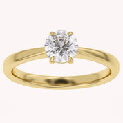 Solitaire Engagement Ring Round Cut Lab Grown Diamond