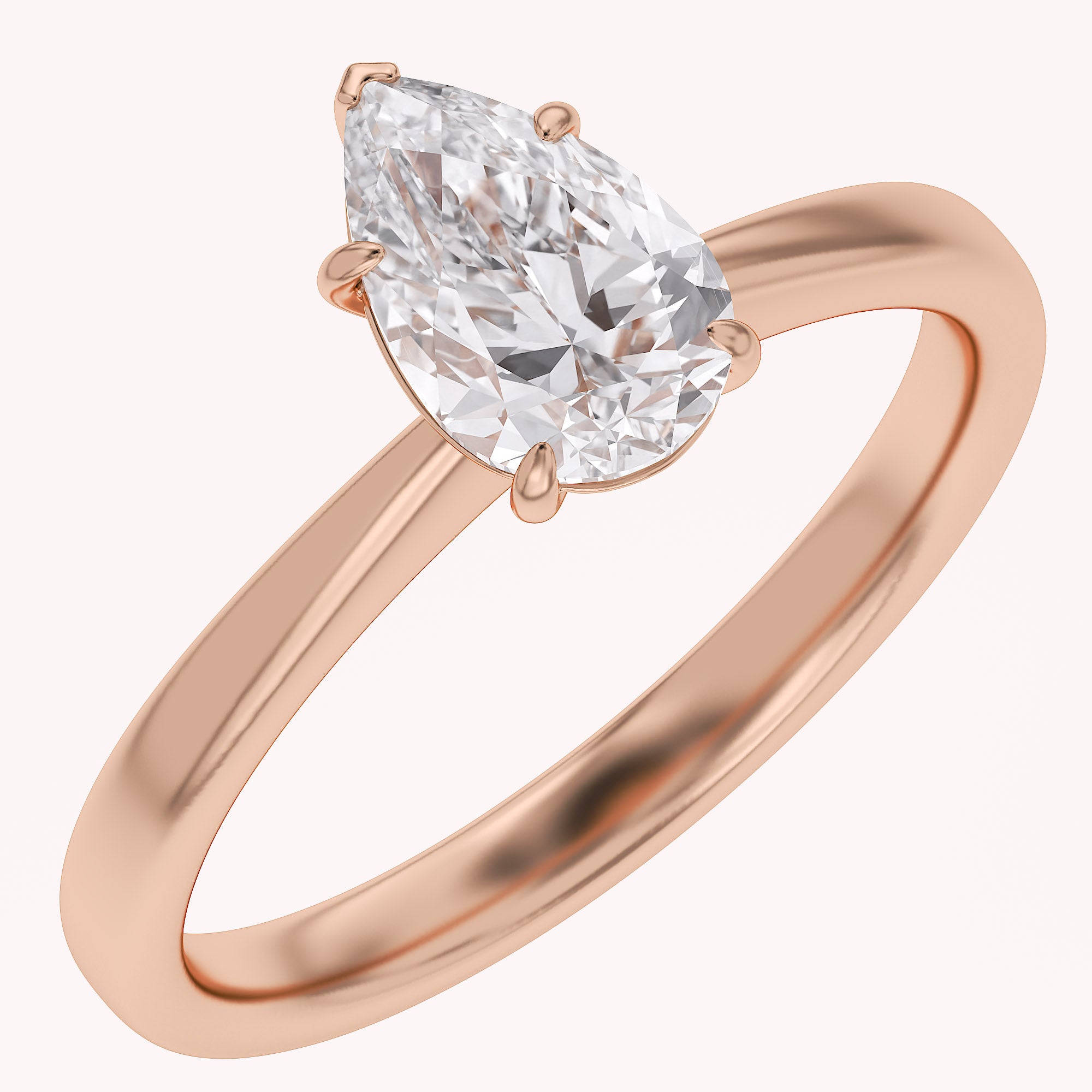 Pear-Cut Solitaire Engagement Ring | Lab-Grown Diamond