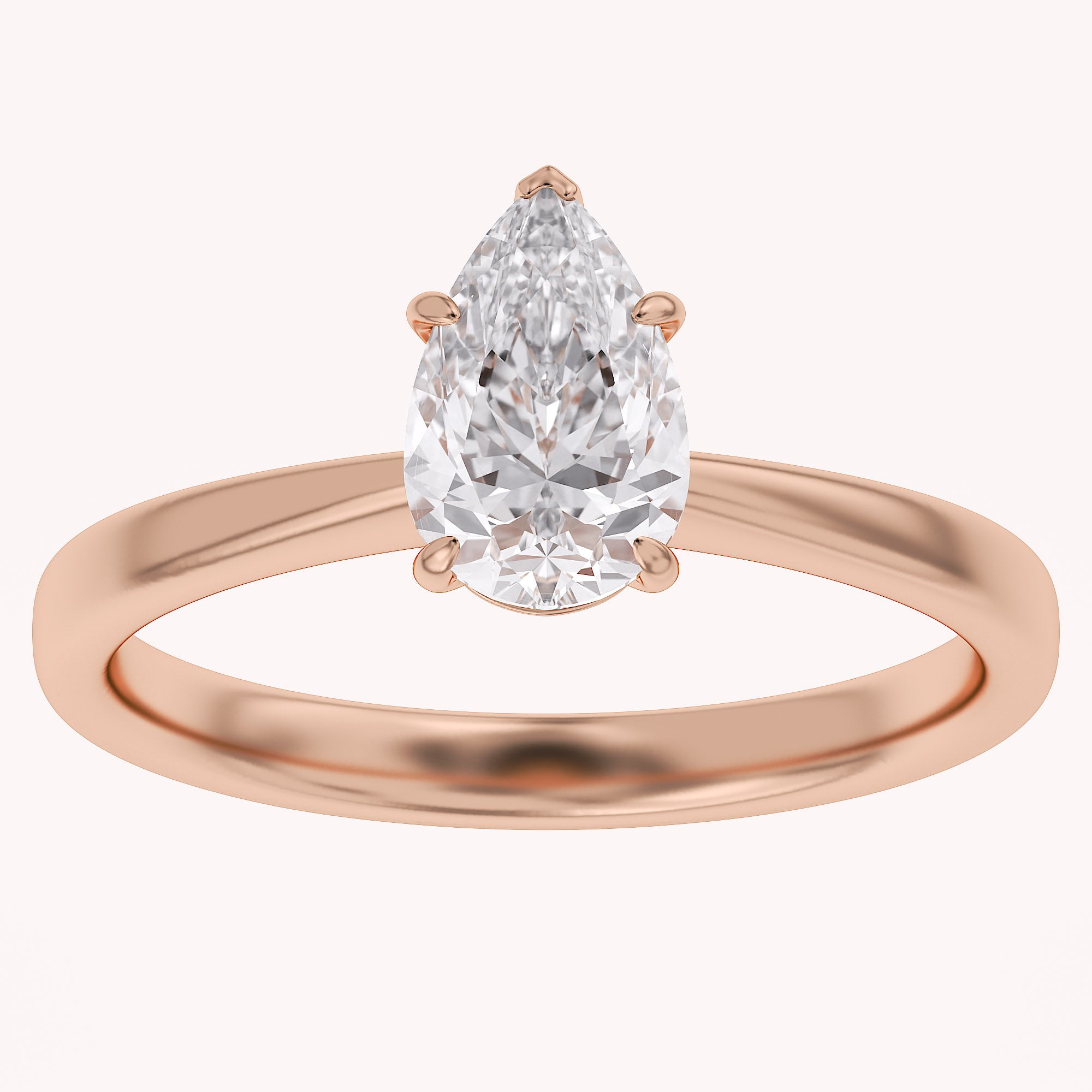 Pear-Cut Solitaire Engagement Ring | Lab-Grown Diamond