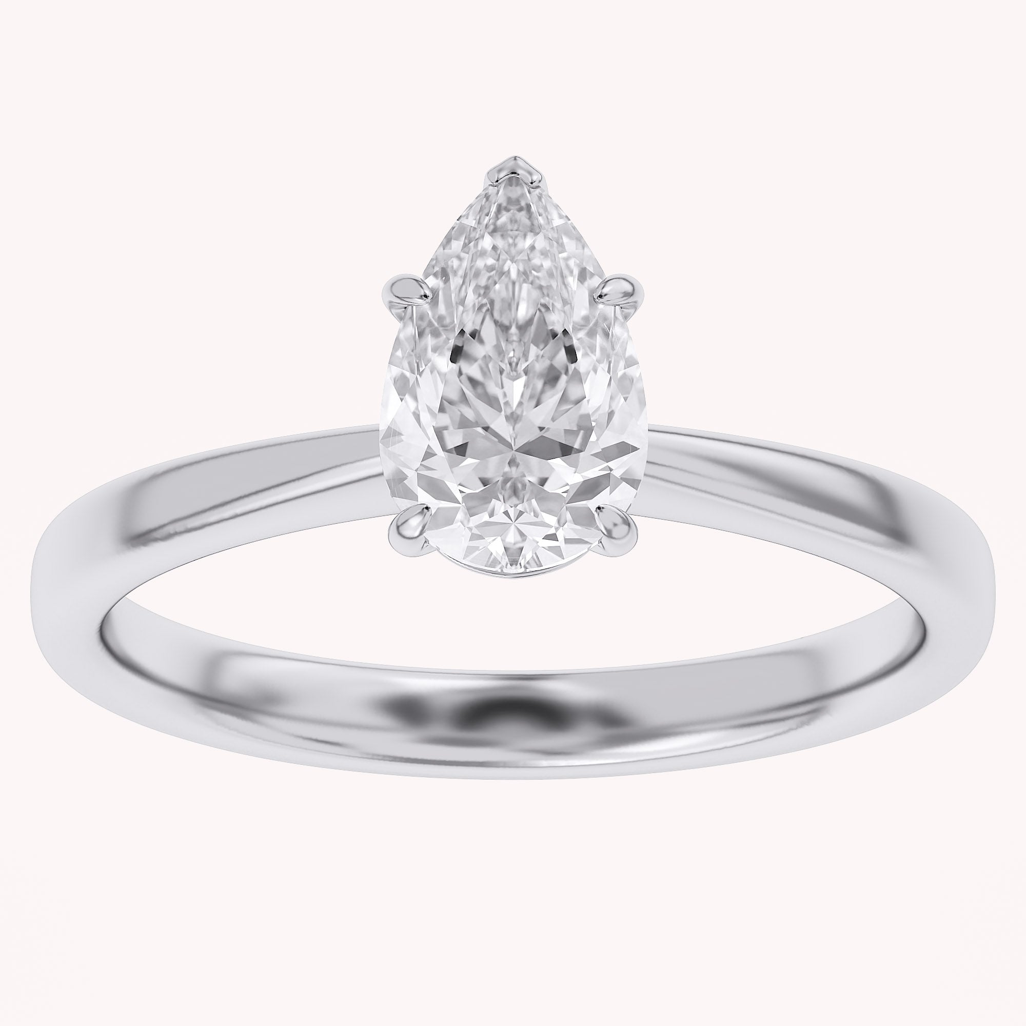 Pear-Cut Solitaire Engagement Ring | Lab-Grown Diamond