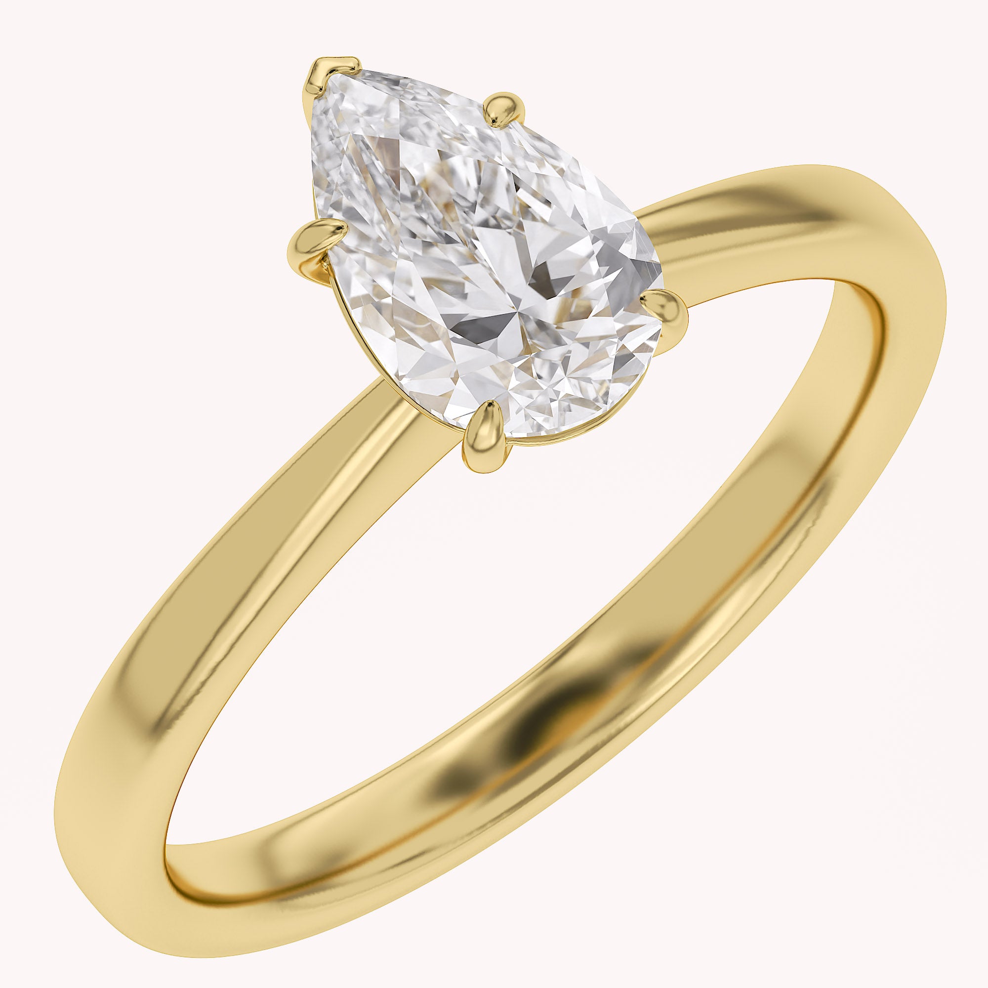 Pear-Cut Solitaire Engagement Ring | Lab-Grown Diamond