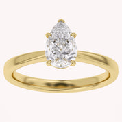 Pear-Cut Solitaire Engagement Ring | Lab-Grown Diamond