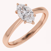 Marquise-Cut Solitaire Engagement Ring | Lab-Grown Diamond