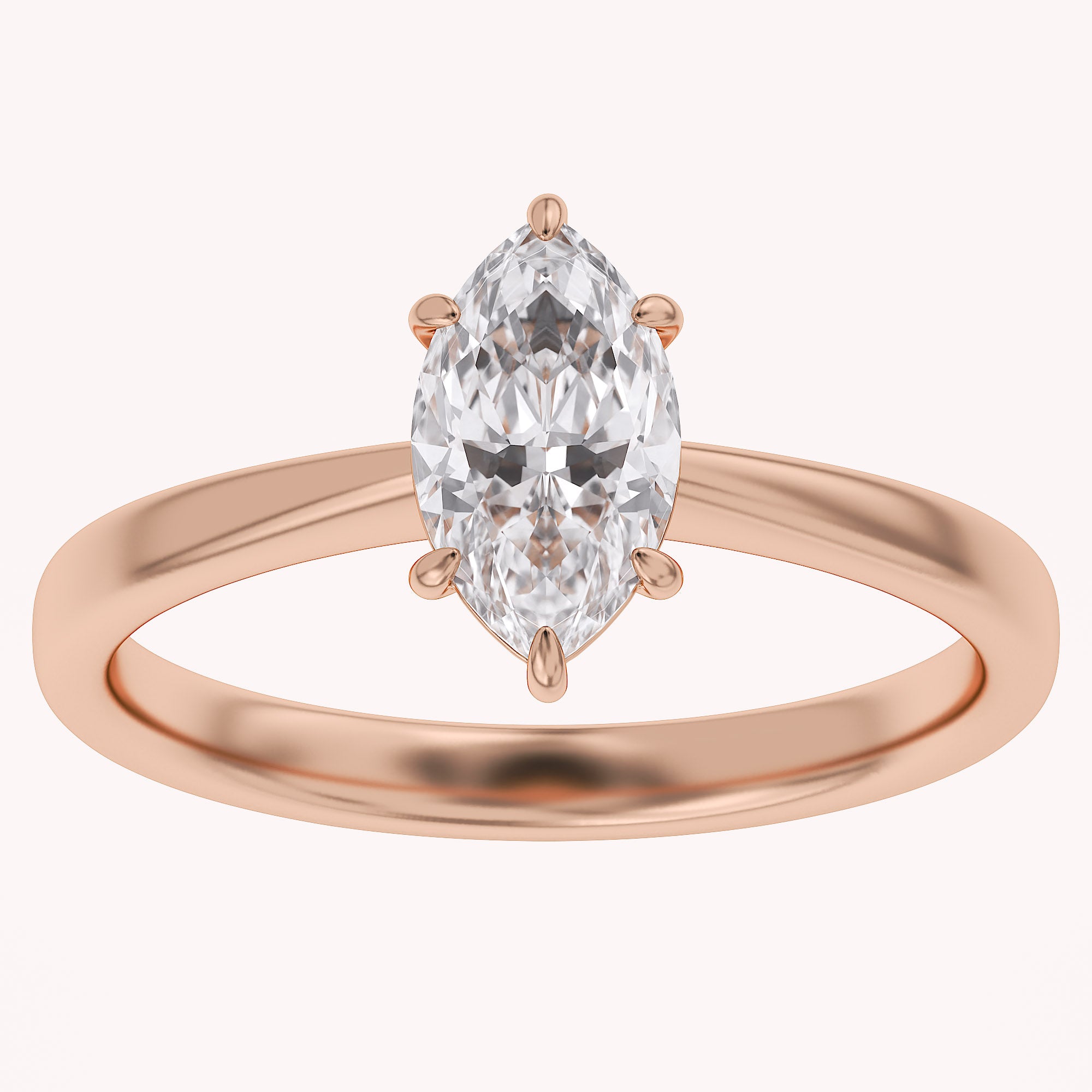 Marquise-Cut Solitaire Engagement Ring | Lab-Grown Diamond