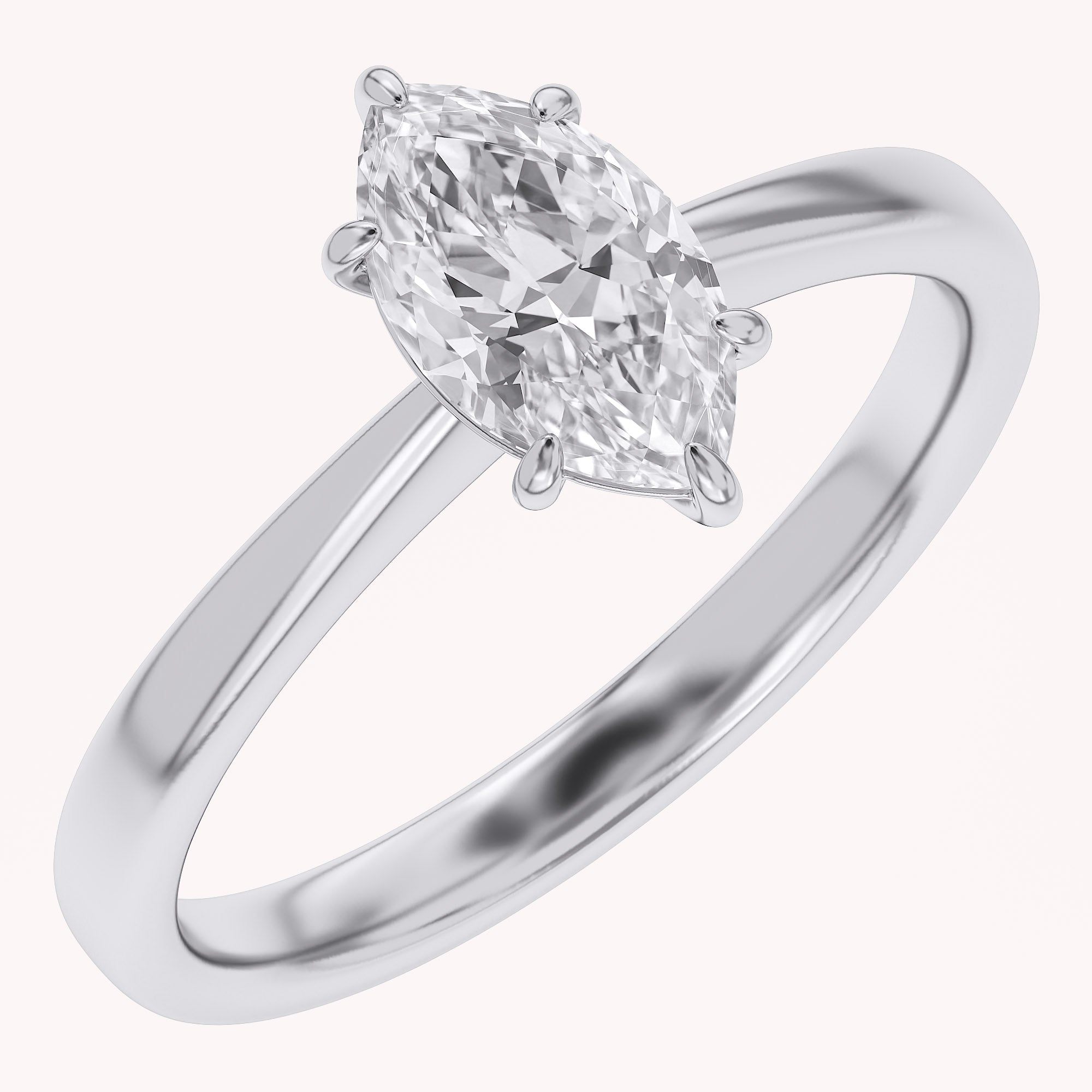 Marquise-Cut Solitaire Engagement Ring | Lab-Grown Diamond