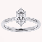 Marquise-Cut Solitaire Engagement Ring | Lab-Grown Diamond