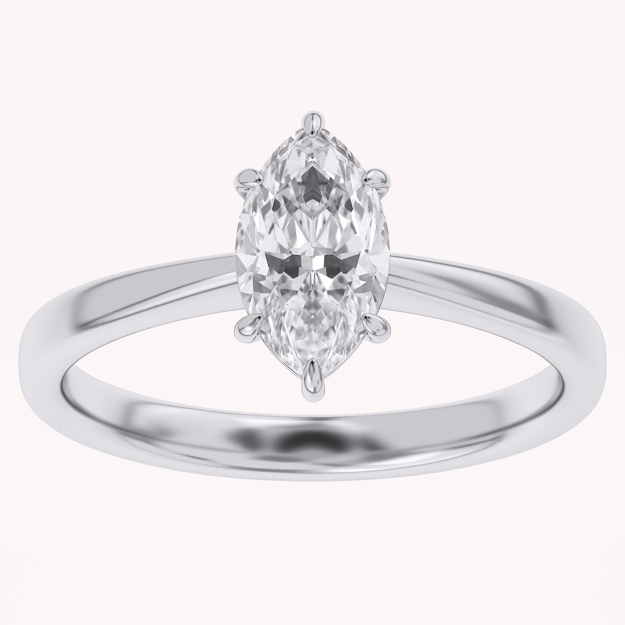 Marquise-Cut Solitaire Engagement Ring | Lab-Grown Diamond