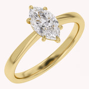 Marquise-Cut Solitaire Engagement Ring | Lab-Grown Diamond