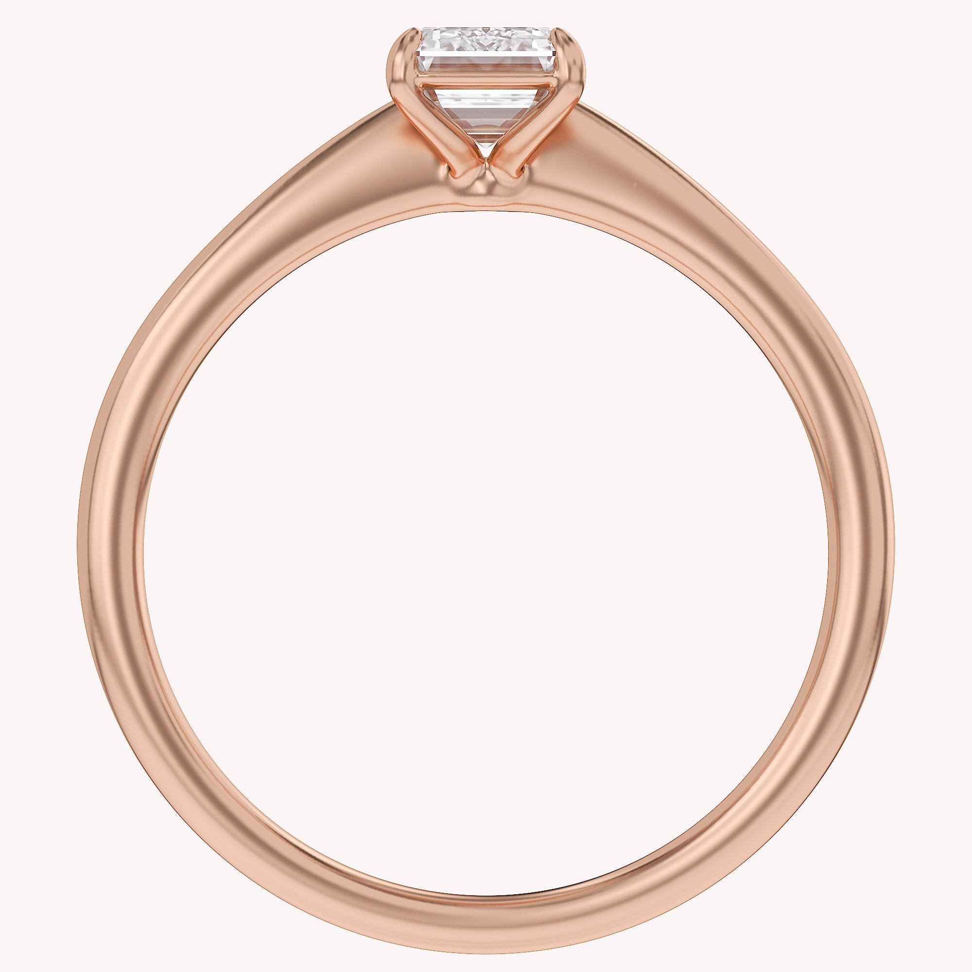 Emerald-Cut Solitaire Engagement Ring | Lab-Grown Diamond