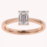Emerald-Cut Solitaire Engagement Ring | Lab-Grown Diamond