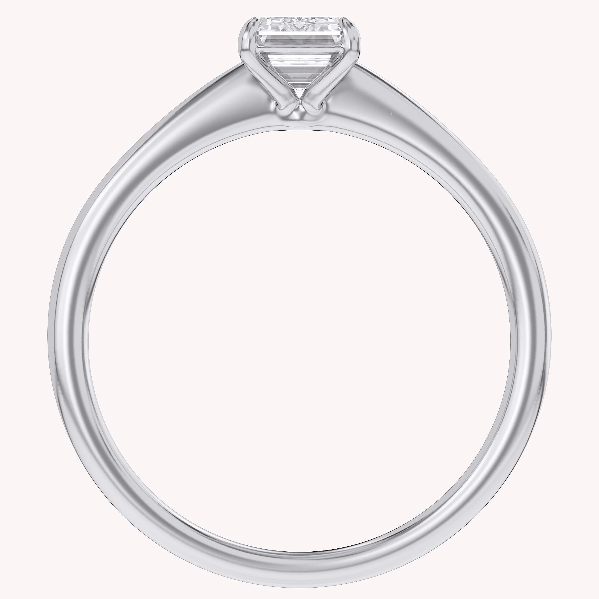 Emerald-Cut Solitaire Engagement Ring | Lab-Grown Diamond