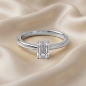 Emerald-Cut Solitaire Engagement Ring | Lab-Grown Diamond
