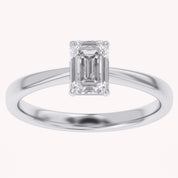 Emerald-Cut Solitaire Engagement Ring | Lab-Grown Diamond
