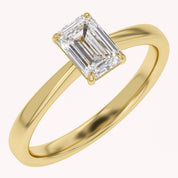 Emerald-Cut Solitaire Engagement Ring | Lab-Grown Diamond