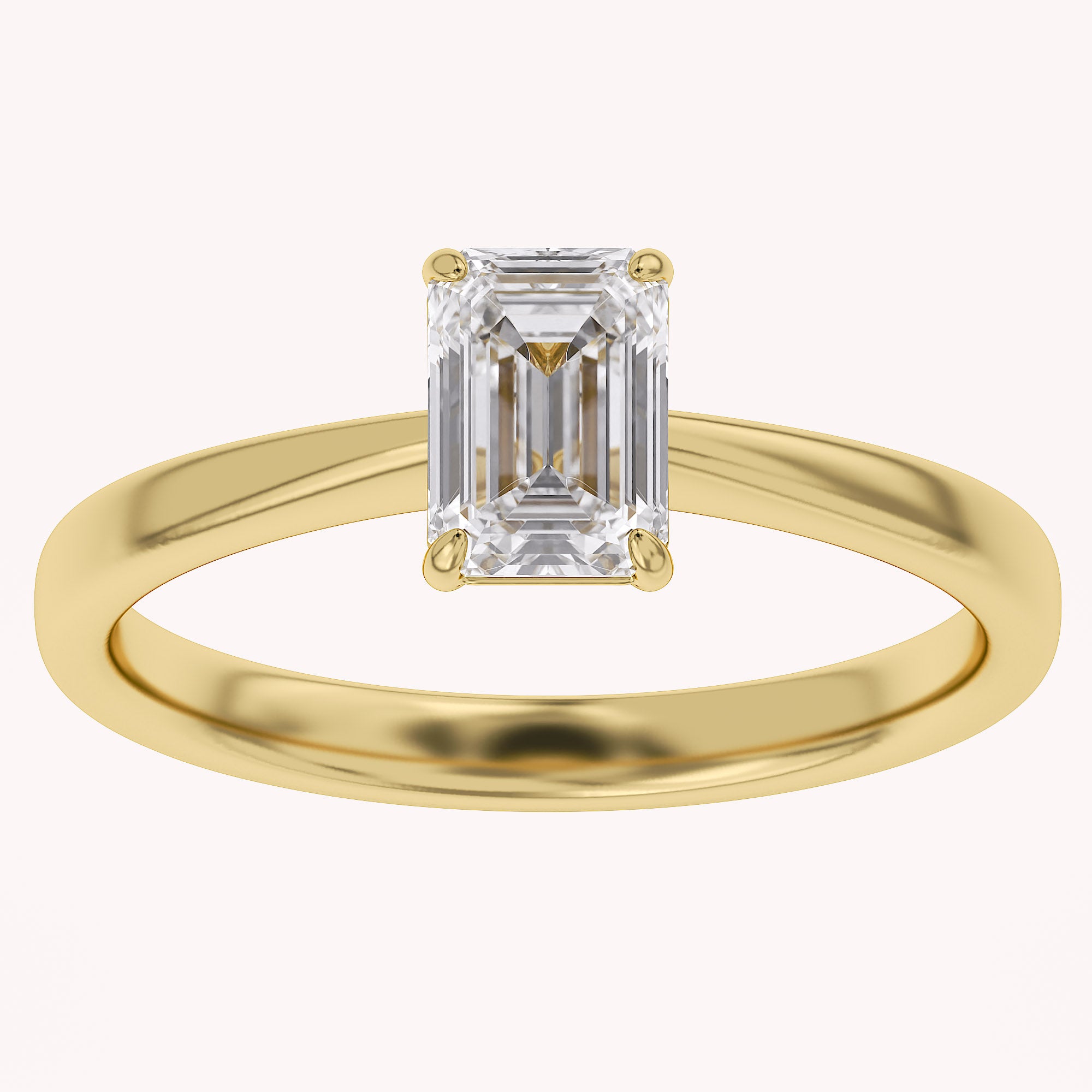 Emerald-Cut Solitaire Engagement Ring | Lab-Grown Diamond
