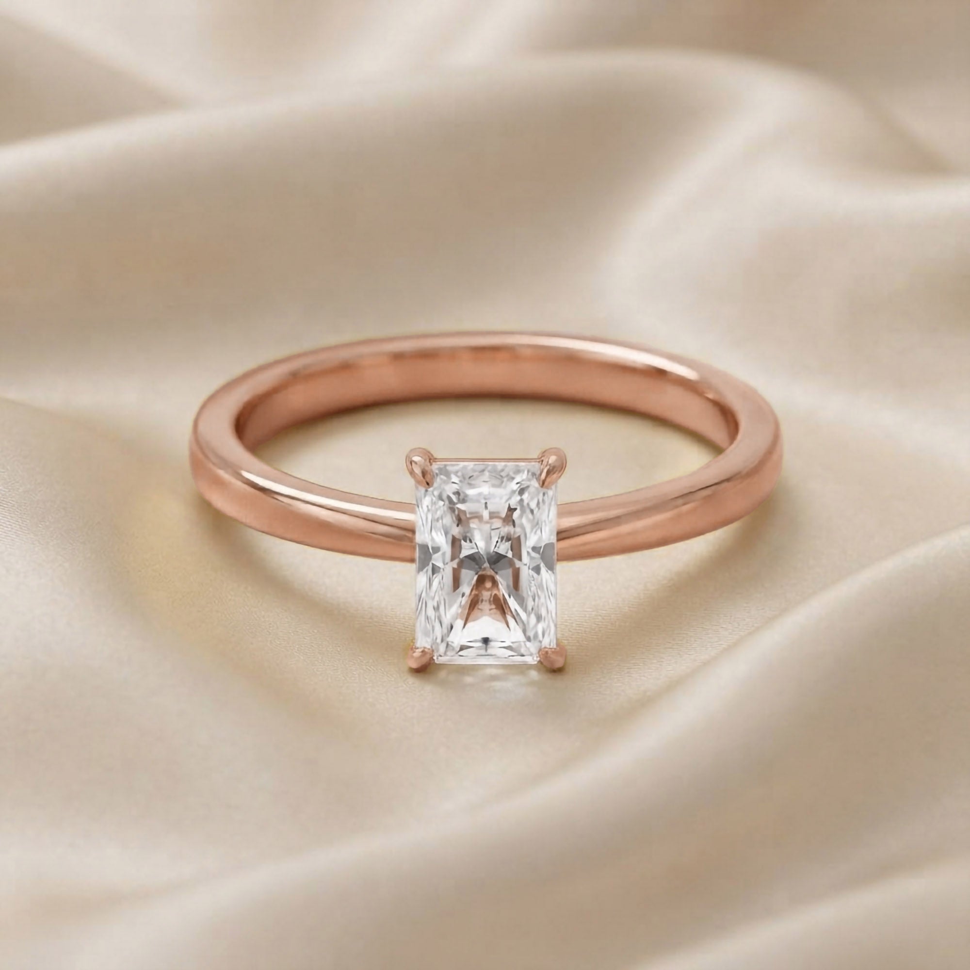 Radiant-Cut Solitaire Engagement Ring | Lab-Grown Diamond