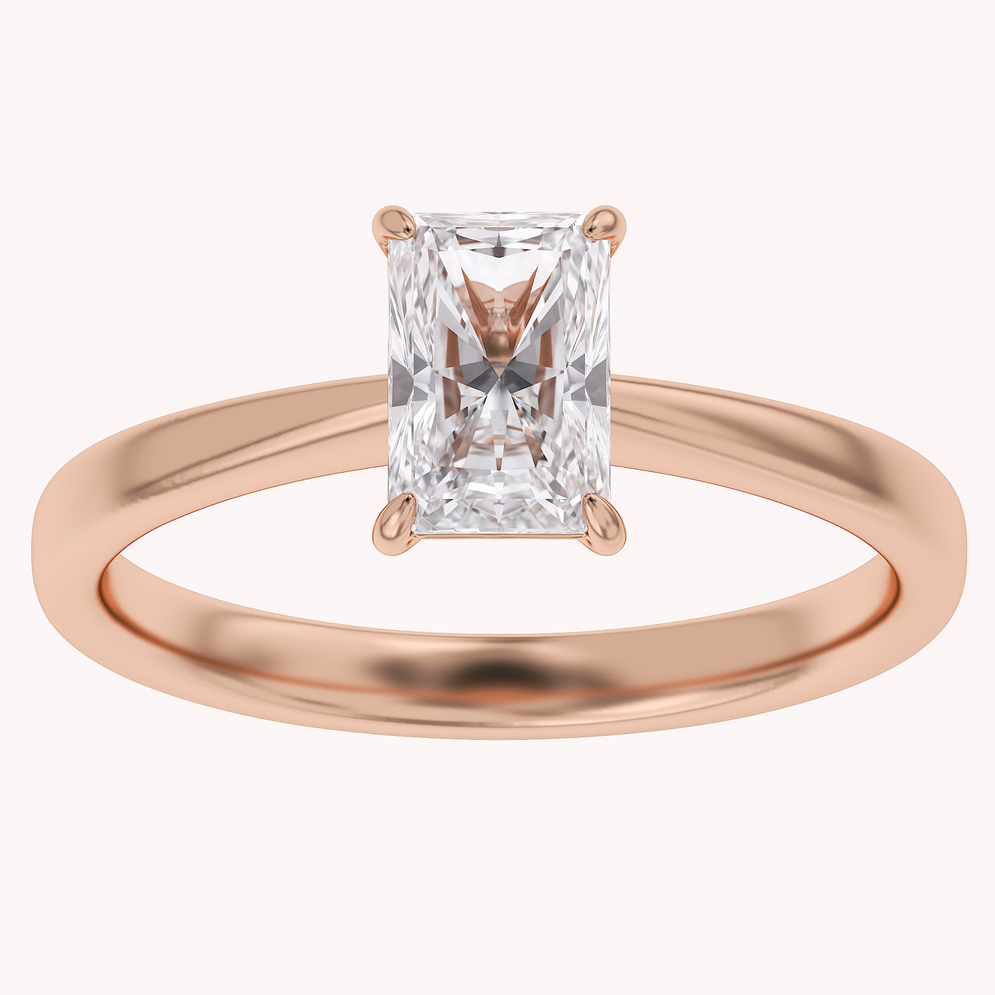 Radiant-Cut Solitaire Engagement Ring | Lab-Grown Diamond
