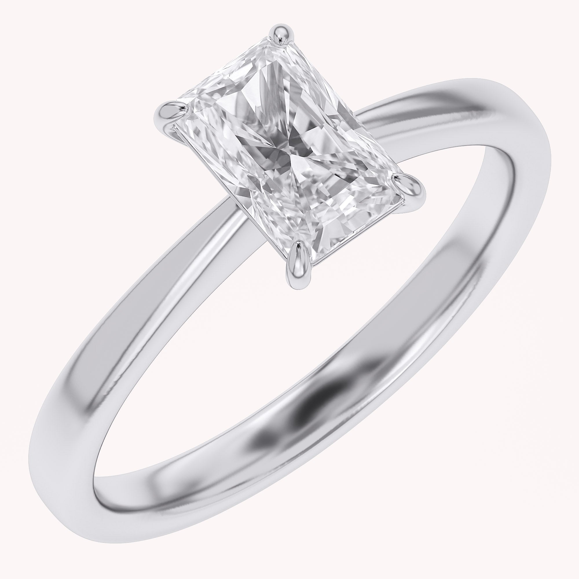 Radiant-Cut Solitaire Engagement Ring | Lab-Grown Diamond