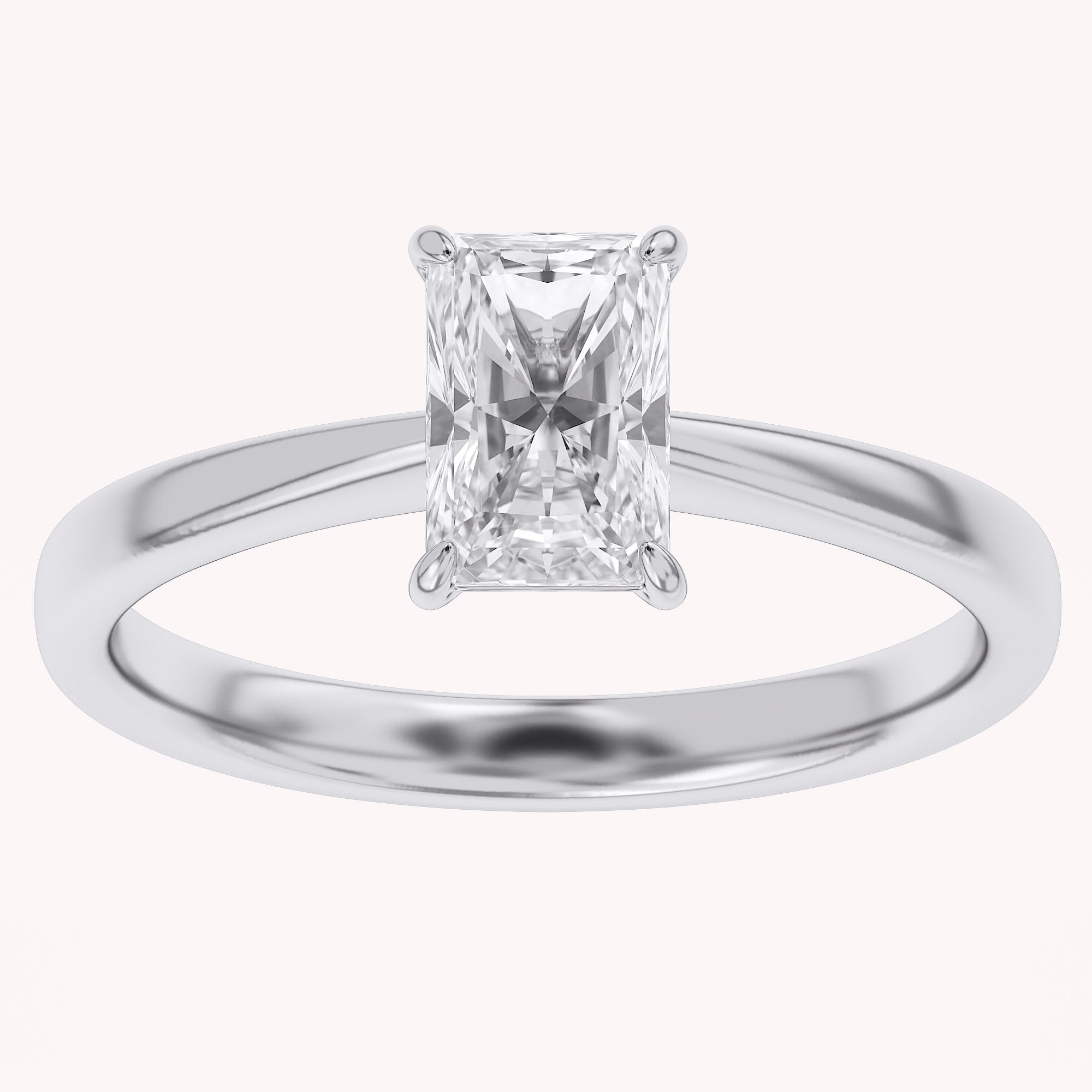 Radiant-Cut Solitaire Engagement Ring | Lab-Grown Diamond